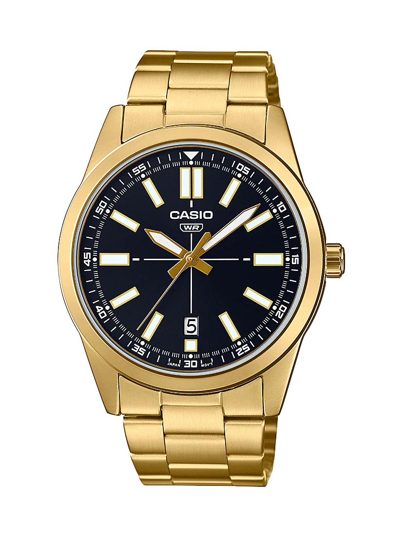 Casio/Classic Classic Casio Dress Watch Gold with Black Dial | Heritage Jewellers Casio/Classic Classic Casio Dress Watch Gold with Black Dial | Heritage Jewellers
