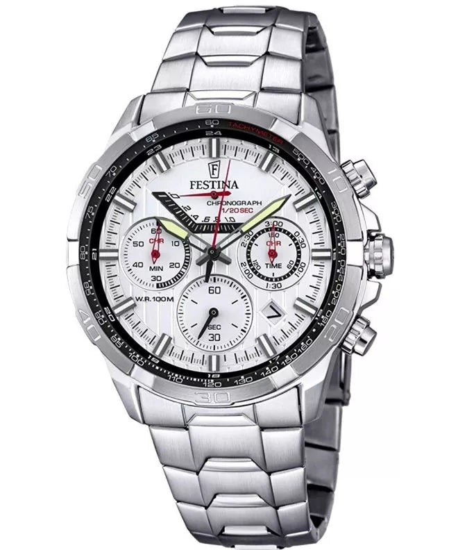 Festina Gents Timeless Chronograph with White Dial