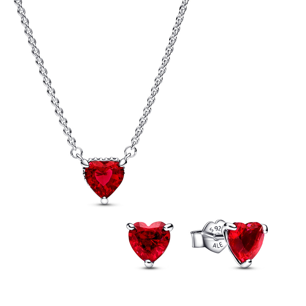 Pandora Timeless Sparkling Red Heart Gift Set Heritage Jewellers