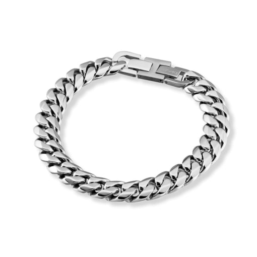 Gents Stainless Steel Cuban Link Chain Bracelet