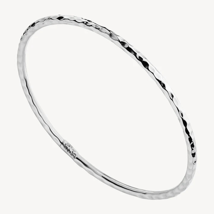Moonglow silver bangle