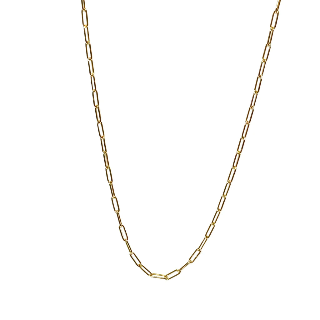 Steel Me Gold Plate Paperclip Chain