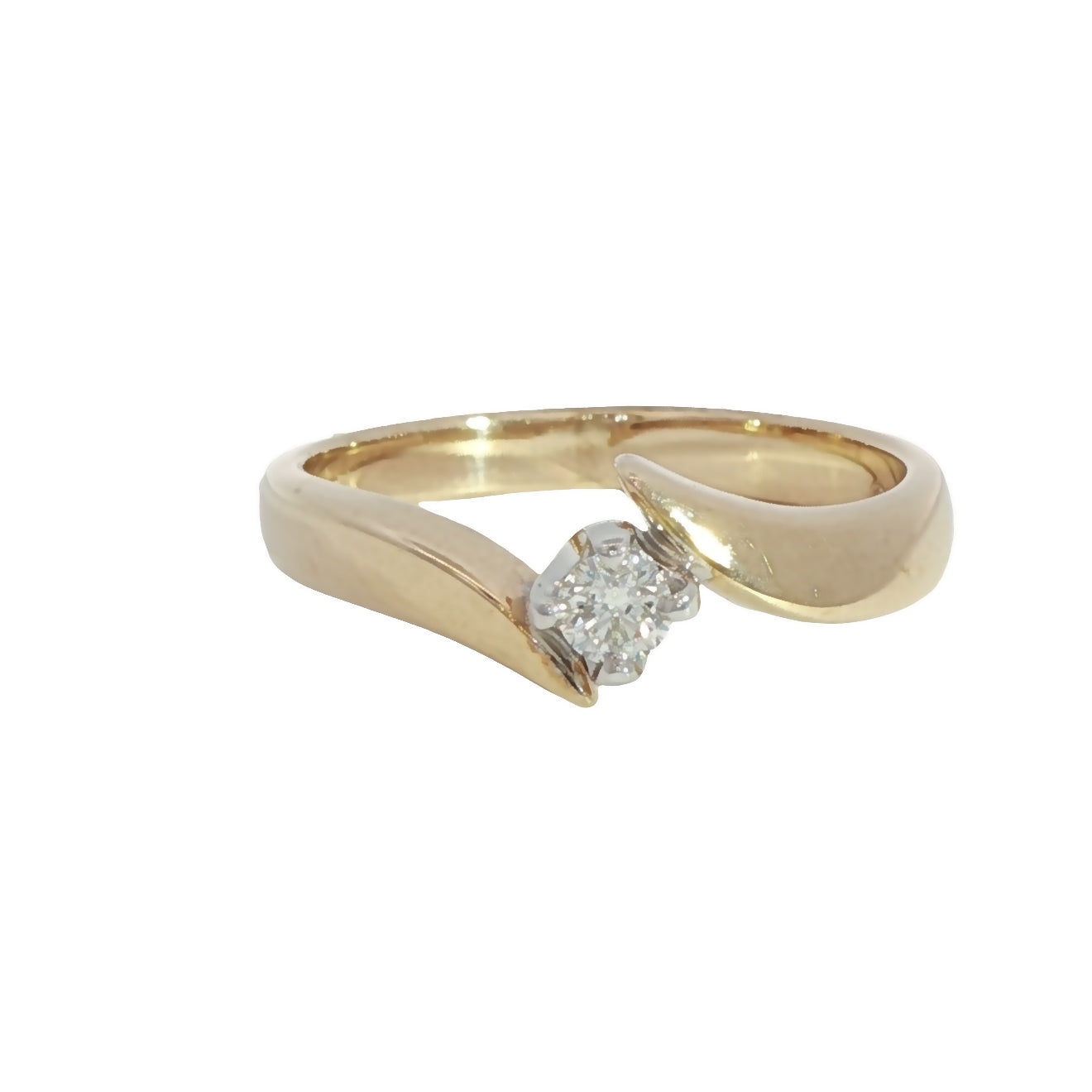 9ct Yellow Gold & Diamond Engagement Ring