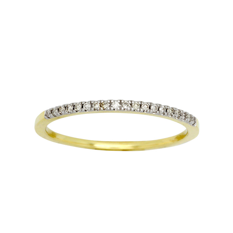 9ct Yellow Gold Diamond Set Wedding Band