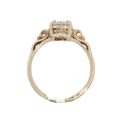 9ct Yellow gold Cubic Zirconia Solitaire ring
