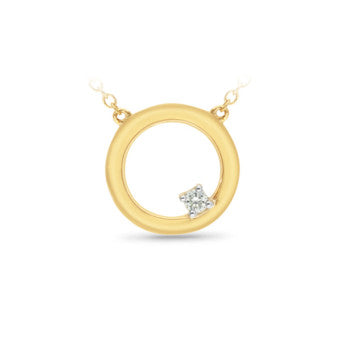 9ct Yellow Gold Lab Grown Diamond Necklace