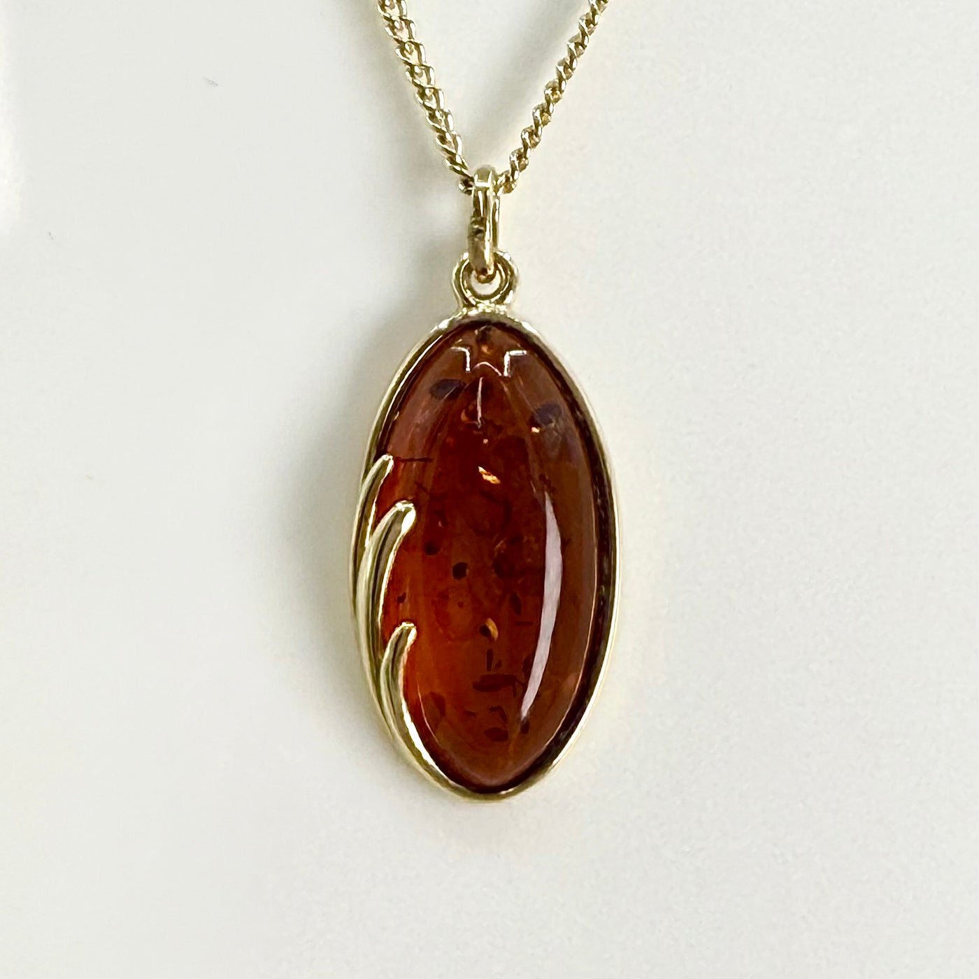 9ct Yellow Gold Baltic Amber Necklace