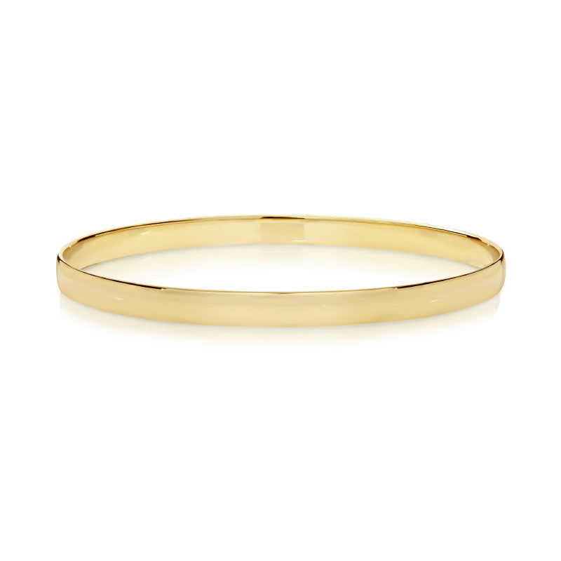 9ct Yellow Gold Half Round Bangle