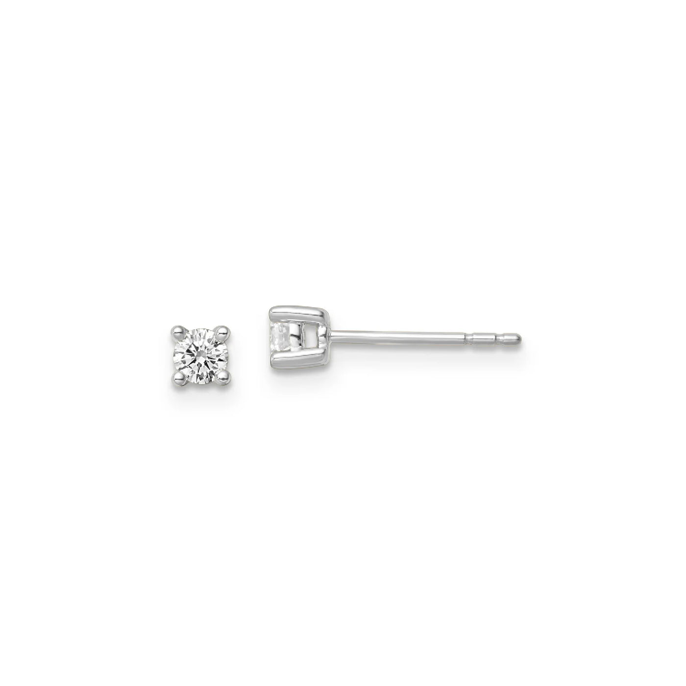 9K White Gold Lab Grown Diamond Stud Earrings