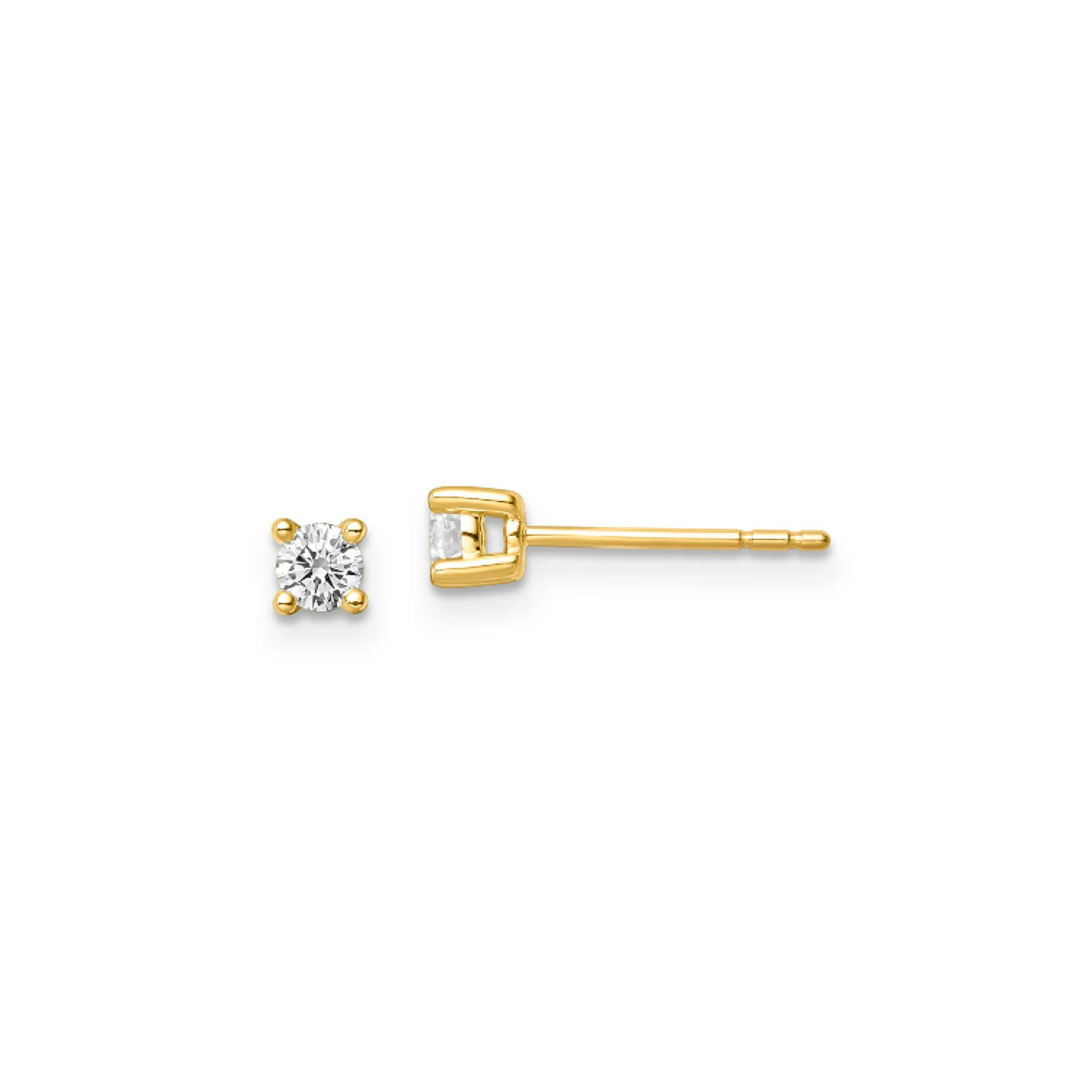 9K Yellow Gold Lab Grown Diamond Stud Earrings