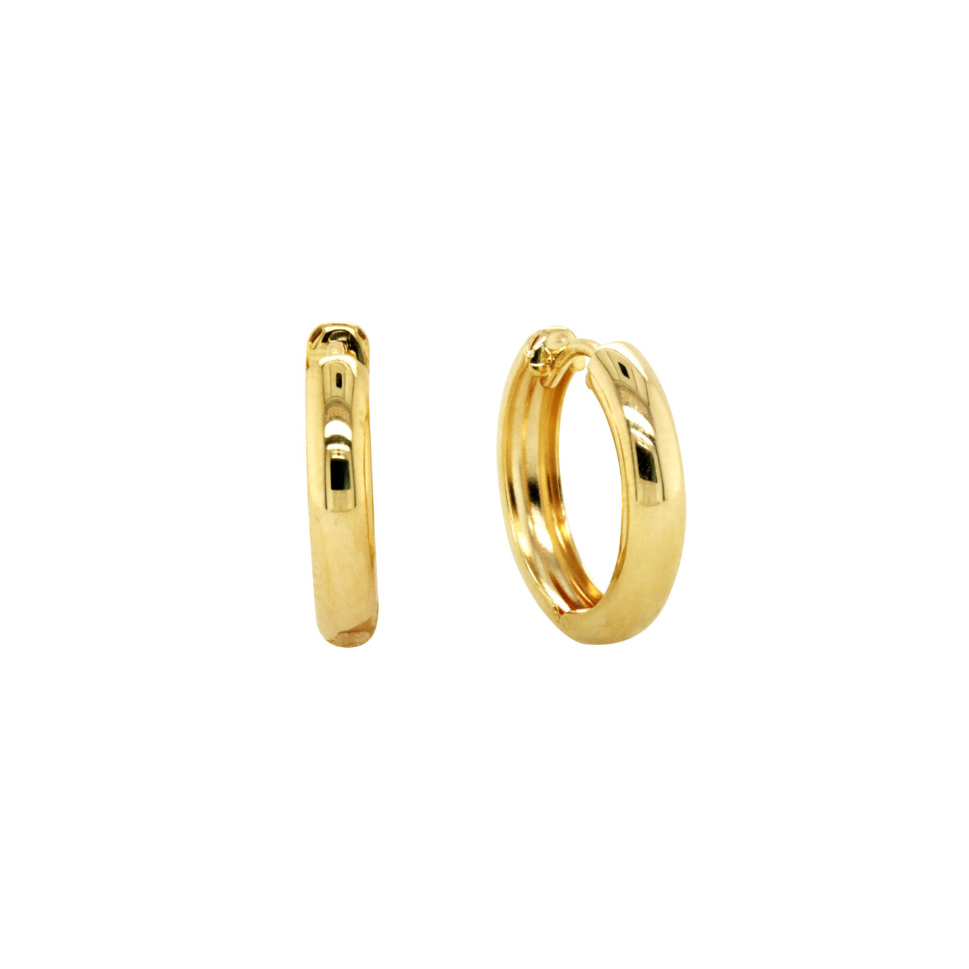 9ct Yellow Gold Silver Filled Huggie Earrings