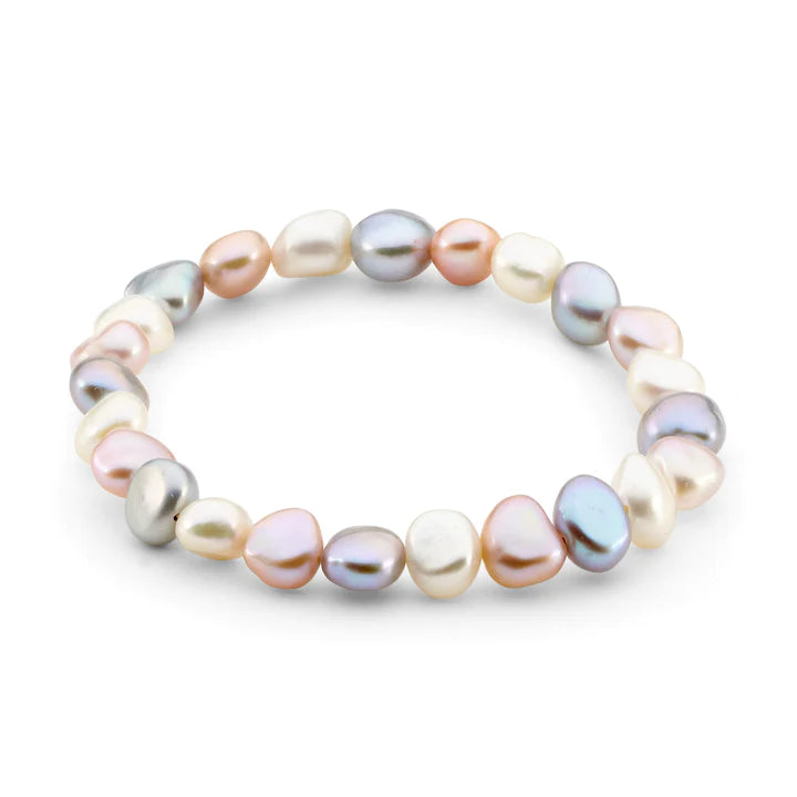 The Audrey Multi Colour Keshi Pearl Bracelet