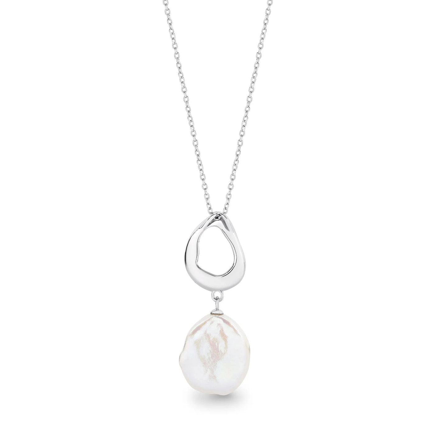 Ikecho Sterling Silver Keshi Pearl Ora Necklace