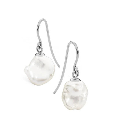 Sterling Silver Keshi Pearl Earrings