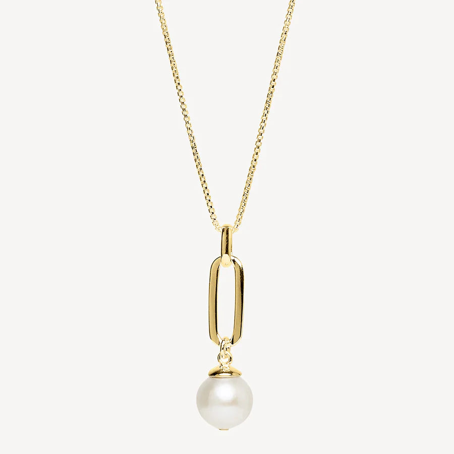 Gold Plated The Enchantress Pearl Pendant Necklace by Najo