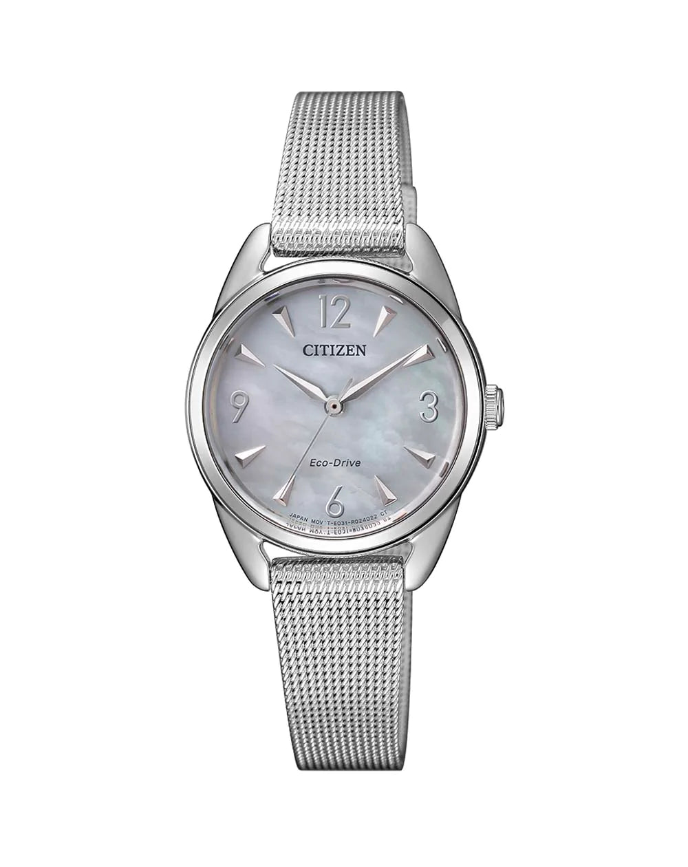 Ladies Silver Eco-Drive with Mesh Strap