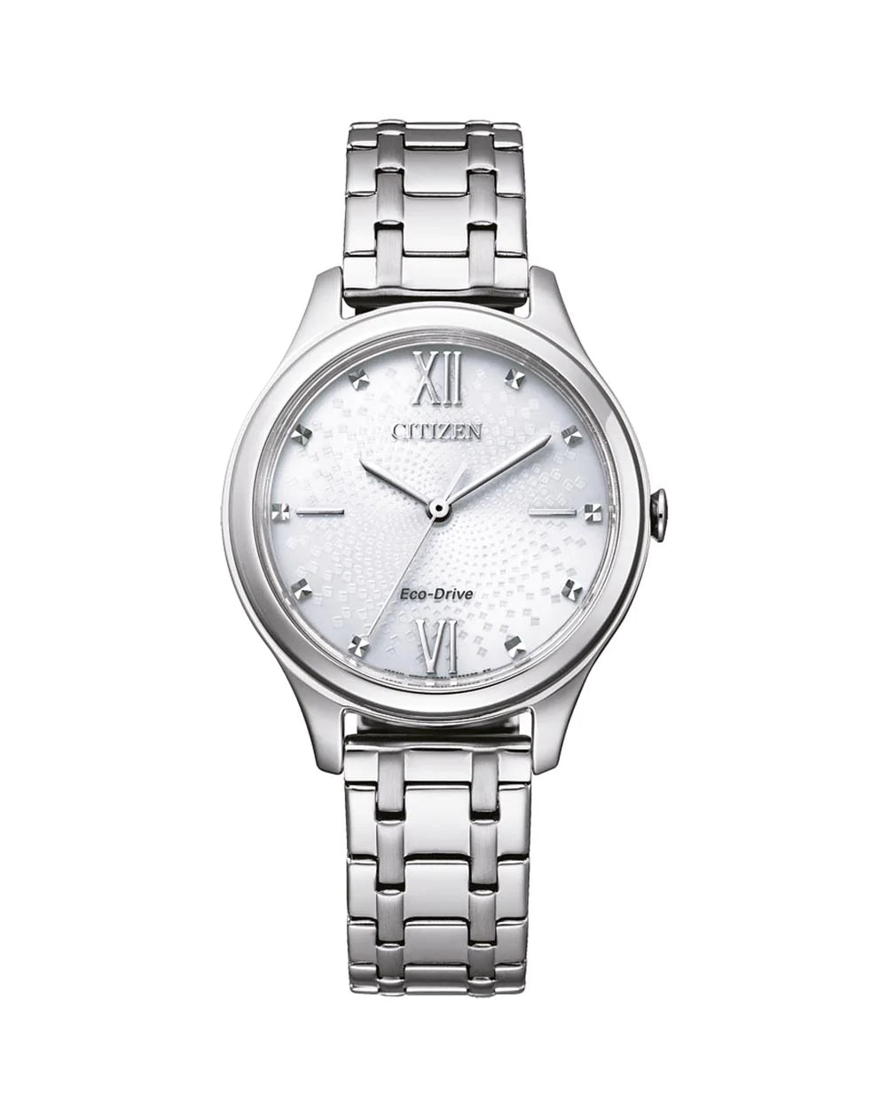 Ladies White Dial Eco-Drive Watch