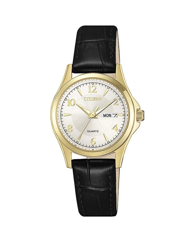 Ladies Citizen Quartz Watch with Leather Strap