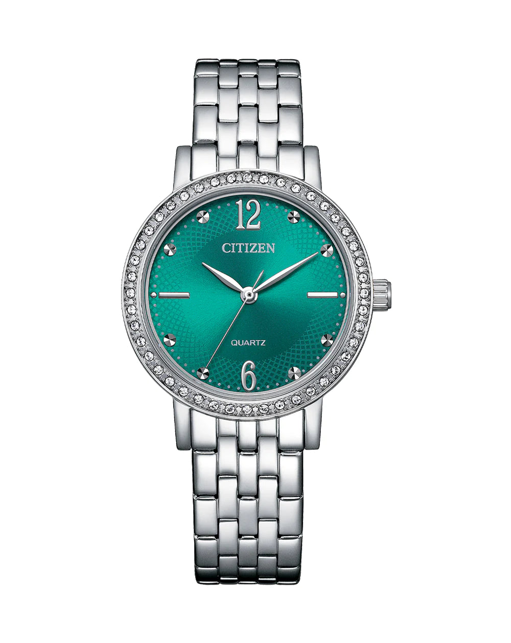Ladies Mint Green & Crystal Quartz Watch