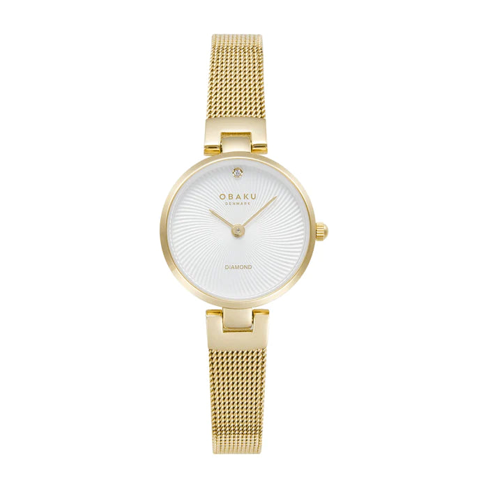 Obaku Denmark Diamant Petite Gold Watch