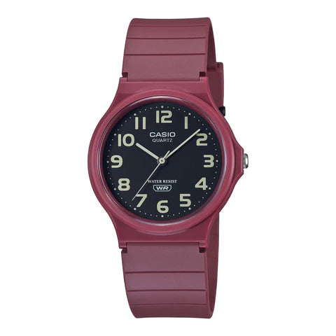 Casio Classic Analogue Watch with Red Features