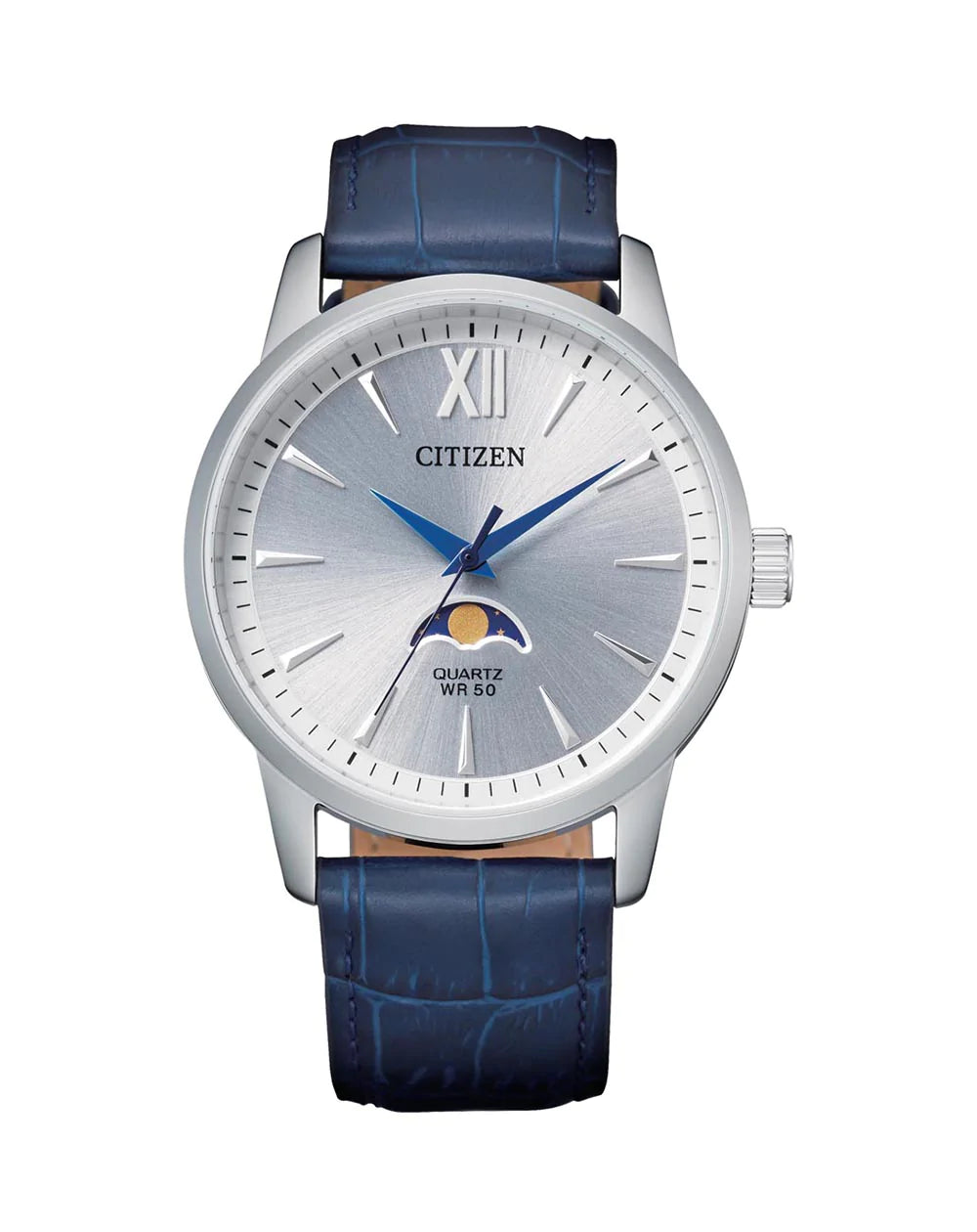 Gents Citizen Quartz Watch with Moon Phase Design