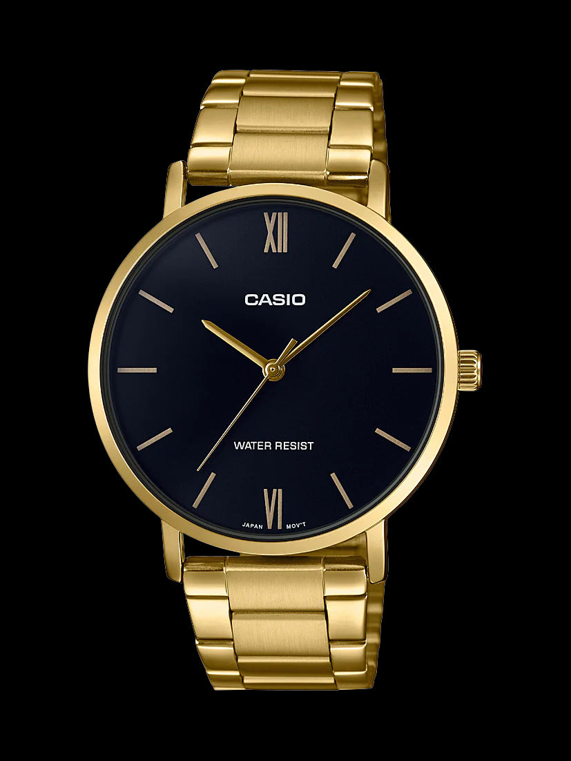 Casio Gold Black Dial Analogue