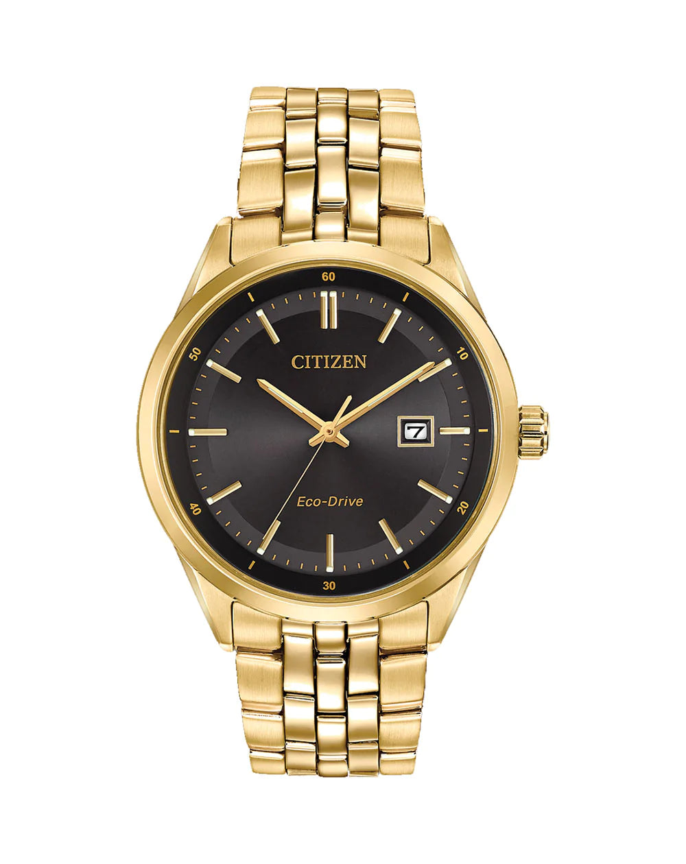 Gents Citizen Eco Drive Gold & Black Dial