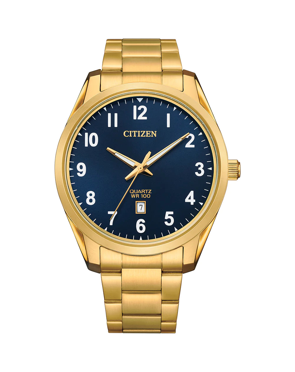 Gents Gold Citizen Watch with Blue Dial