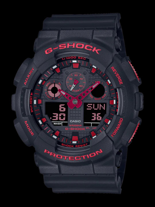 Black & Red G-Shock Duo Watch