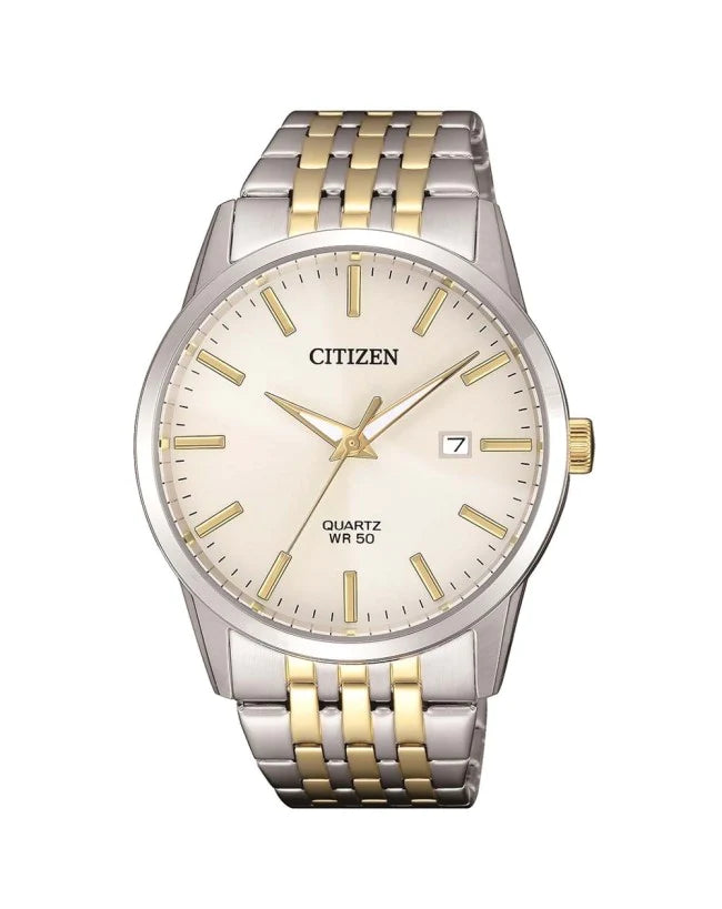 Gents Analogue Watch Two-Tone with White Dial