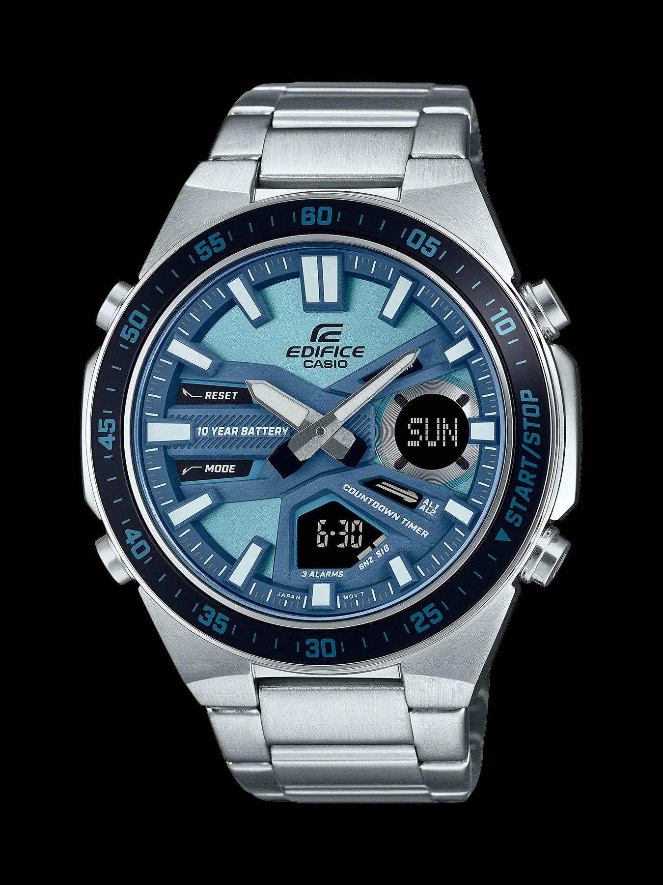 Casio Ediface Duo with Ice Blue Dial