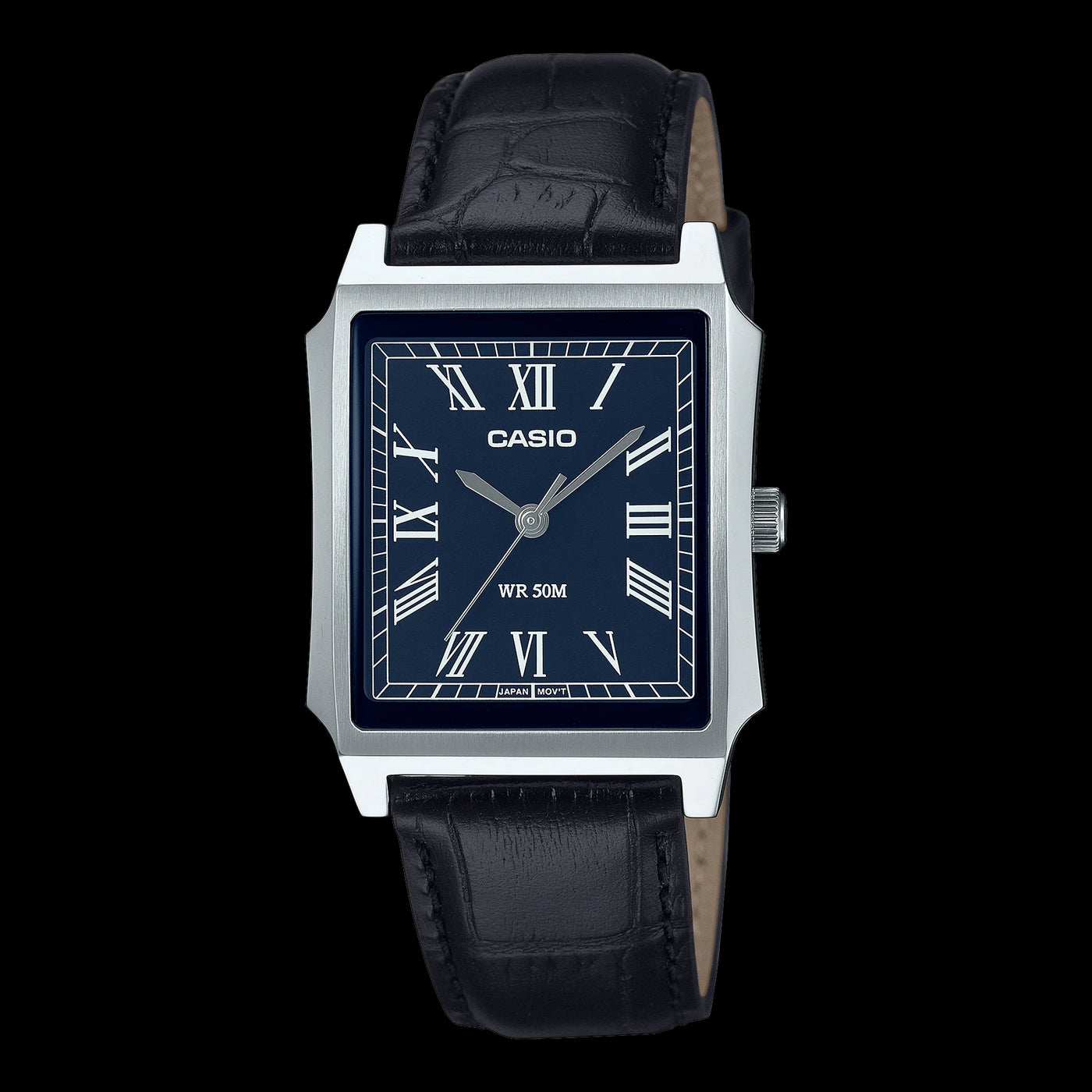 Classic Casio Dress Watch with Blue Dial and Roman Numerals