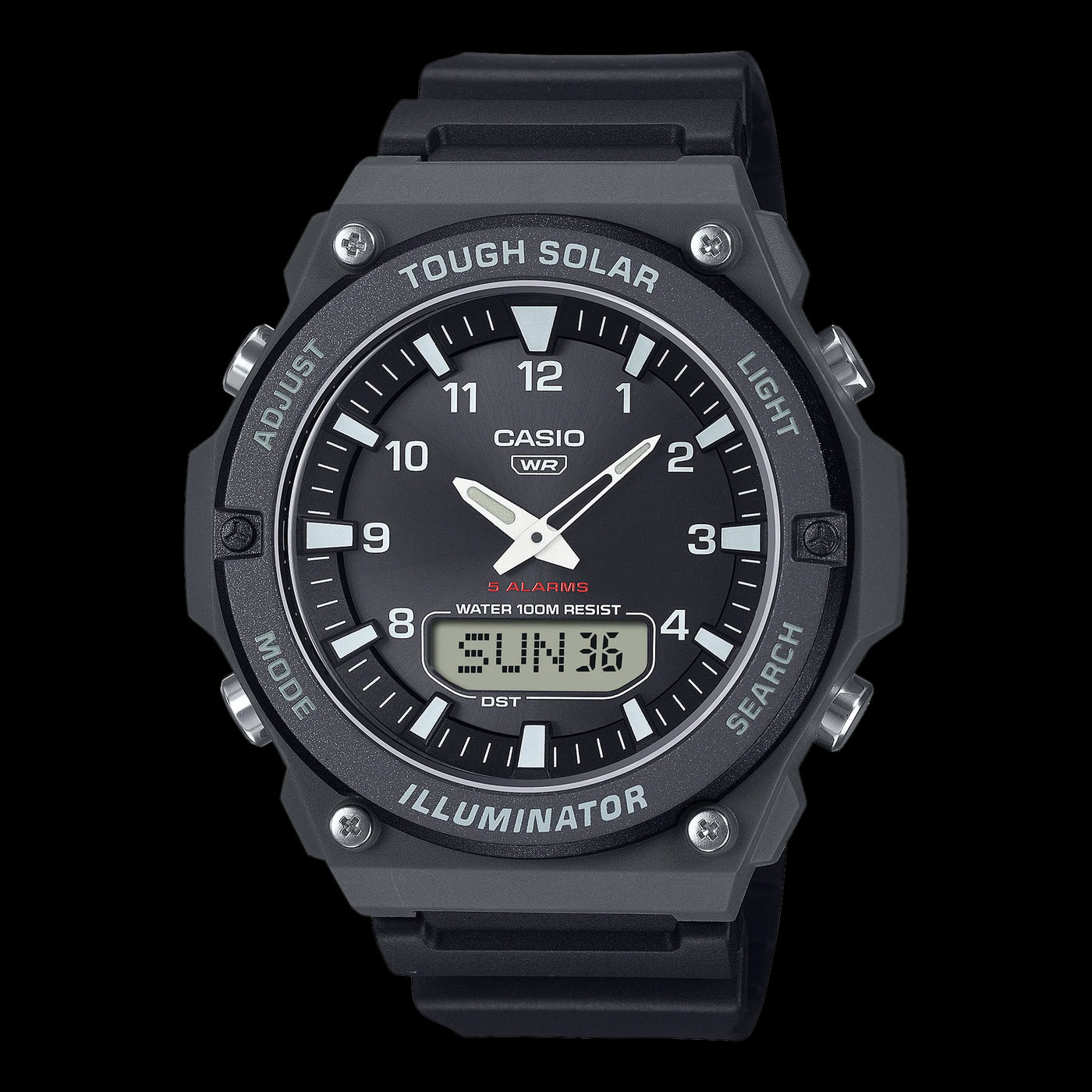 Casio Duo Solar Watch with Clear Dial