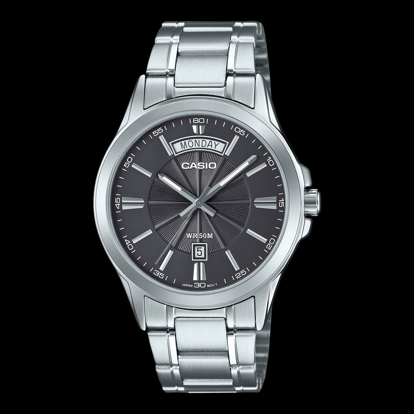 Casio Dress Watch with Black Dial and Date Display