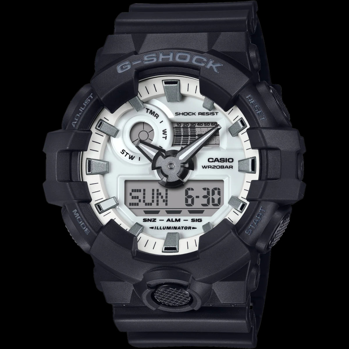 Casio G-Shock Duo Shock Resistant with White Dial
