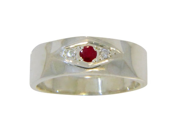 Sterling Silver Garnet Dress Ring