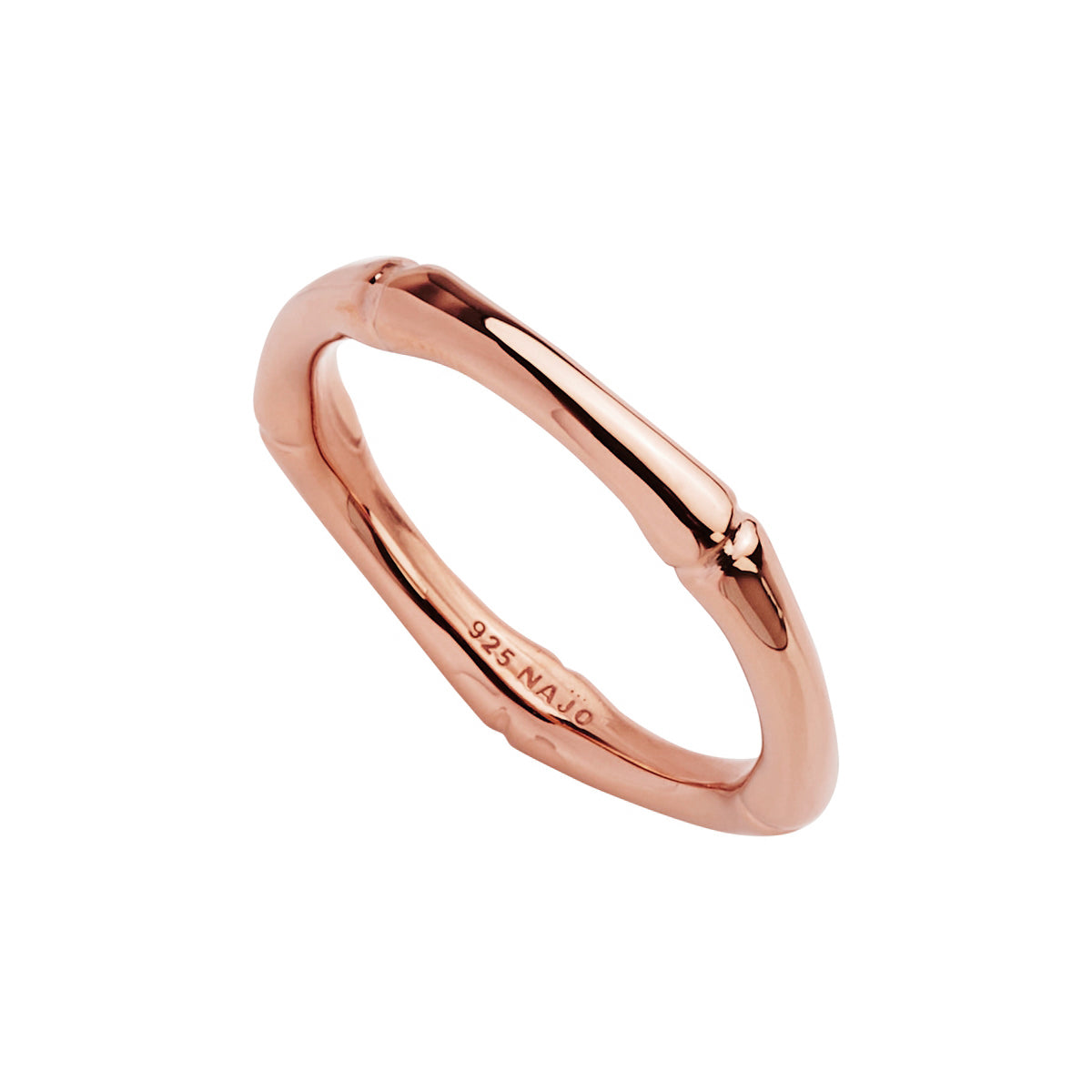 Rose Gold Plate Bamboo Ring
