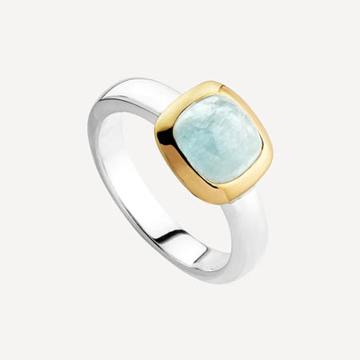 Najo Aura Two-Tone Aquamarine Ring