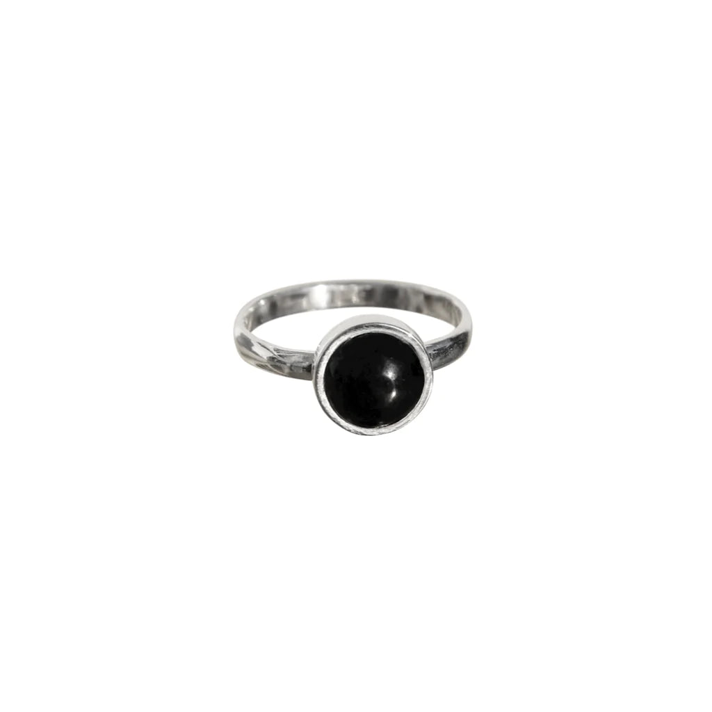 Sterling Silver La Stele Black Onyx Ring