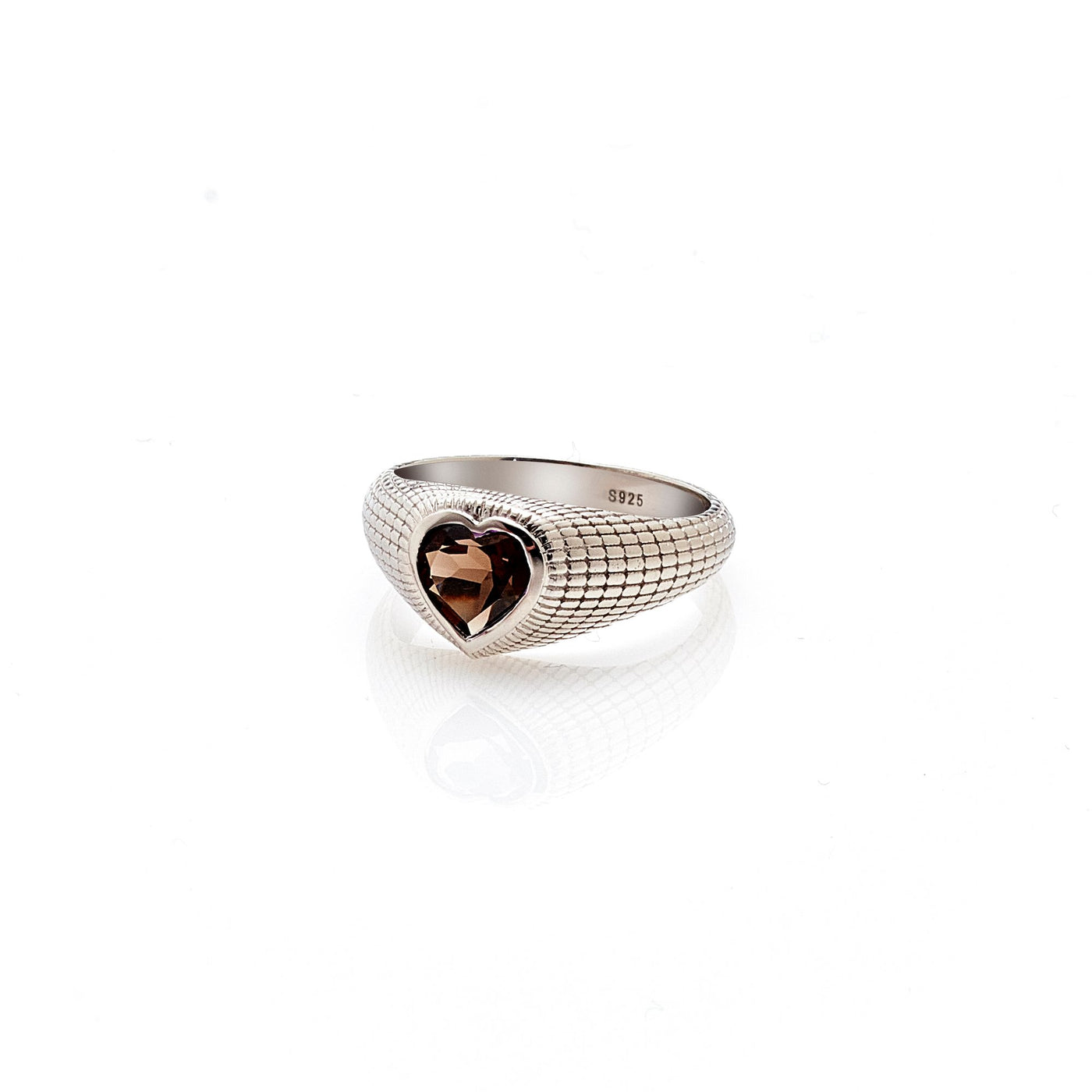 Silk & Steel Smokey Quartz Romantique Ring