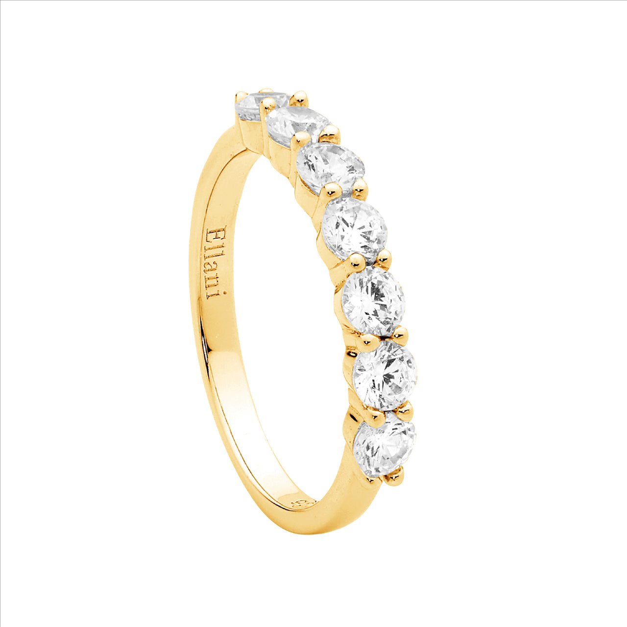 Sterling Silver Gold Plated CZ Dress Ring