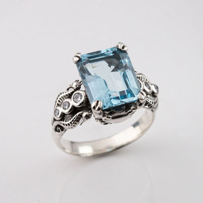 Nick Von K Silver + Blue Topaz Tide Pool Ring