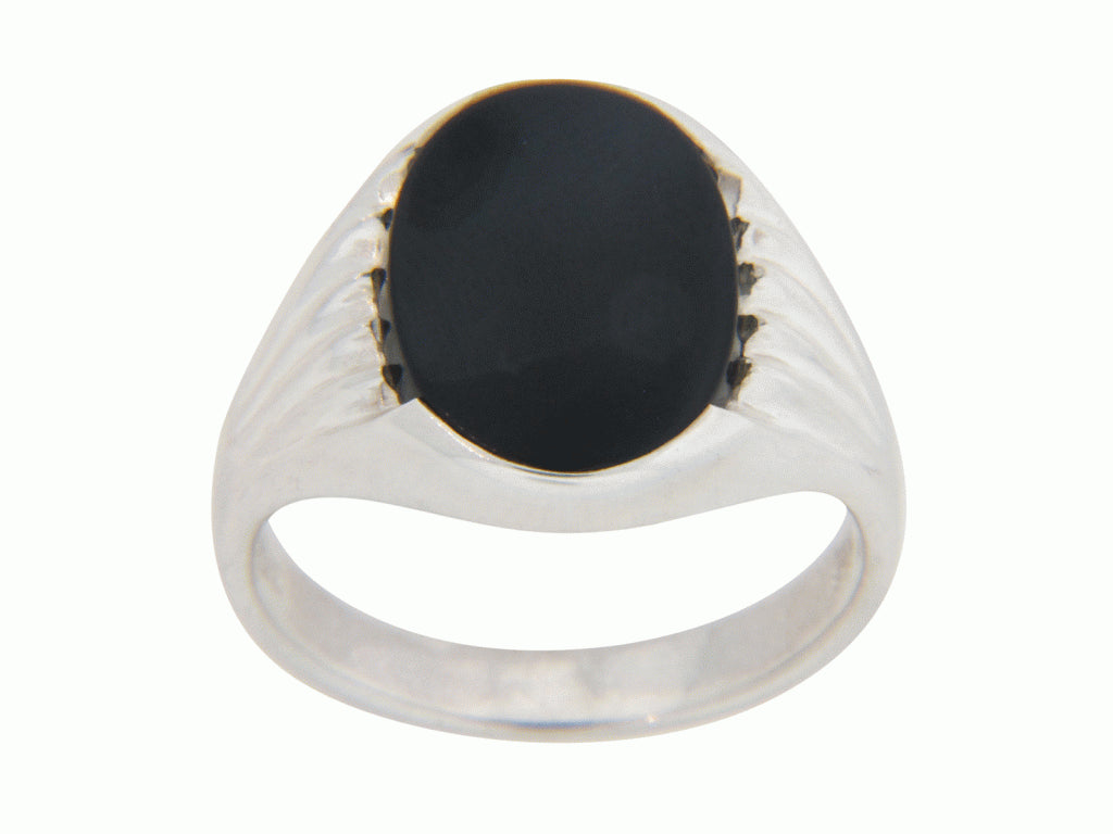 Sterling Silver Black Onyx Dress Ring