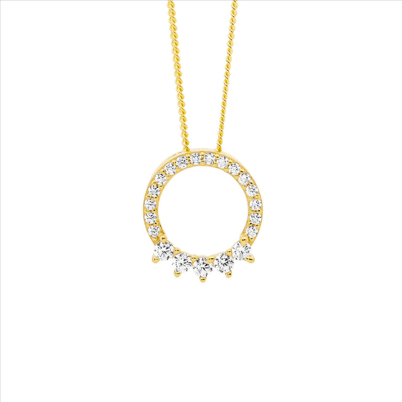 Open Circle Pendant with Gold Plate