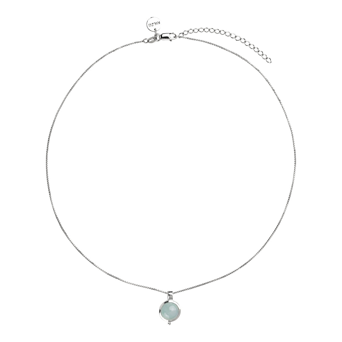 Najo Garland Silver Aqua Chalcedony Necklace