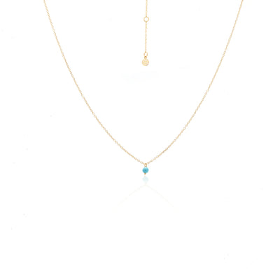 Superfine / Mini Turquoise Necklace Gold Plate