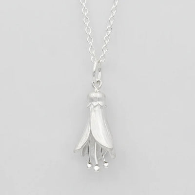 Sterling Silver Kowhai Flower Necklace