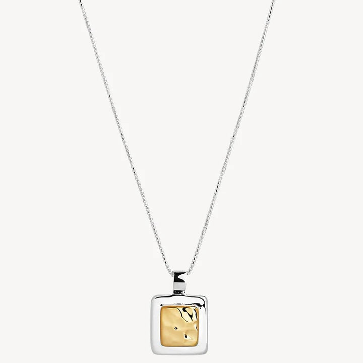 Oasis Two-Tone Square Pendant Necklace