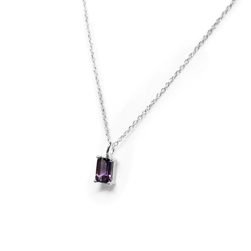 Sterling Silver Lucie Purple Amethyst Necklace